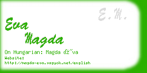 eva magda business card